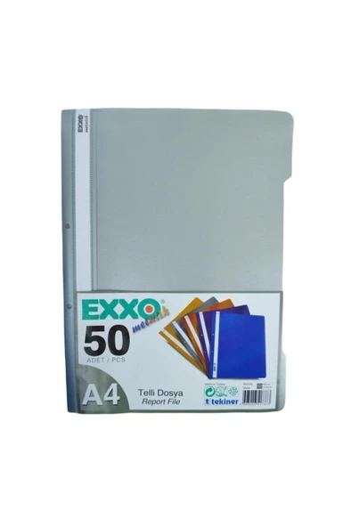 EXXO/DOSY TELLI DOSYA METALIK GUMUS 50 LI ürün görseli 1