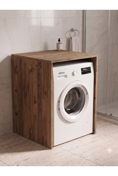 Alfimo Mobilya MOLY ÇAMAŞIR MAKİNE DOLABI ÇOK AMAÇLI DOLAP BANYO DOLABI ATLANTİK ÇAM ürün görseli 1