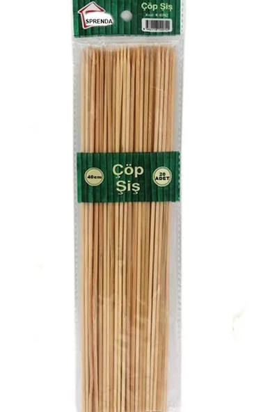 Bambu Çöp Şiş 40 cm 20 Adet - Resim 2