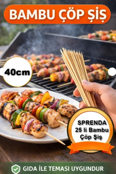 Bambu Çöp Şiş 40 cm 20 Adet ürün görseli 1