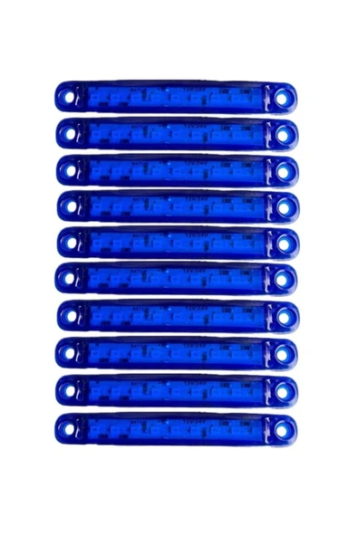 ASTRA LED 10 Adet 9 Led'li Parmak Led Mavi Kamyon Tır Ve 12/24 Volt Araçlar Aksesuar Dorse & Etek Lambası ürün görseli 1