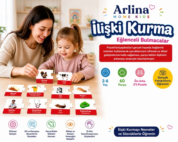 İlişki Kurma Eğitici Bulmacalar ürün görseli 1