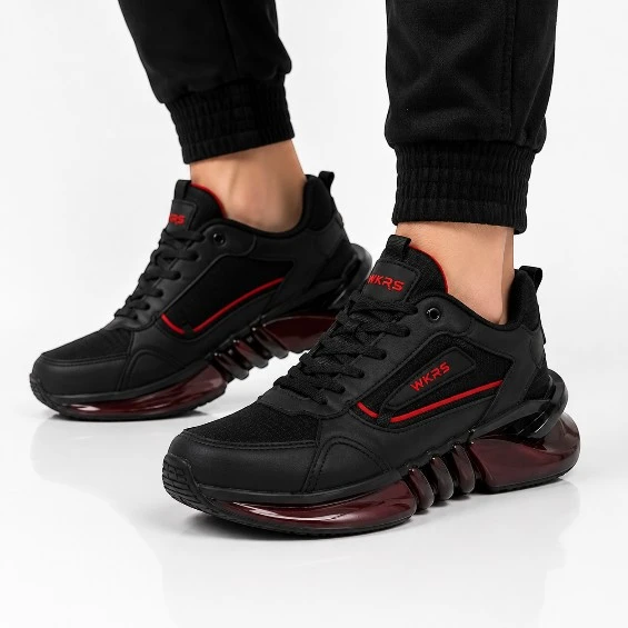 WİCKERS NİTRO MAX  ERKEK CASUAL AYAKKABI SİYAH KIRMIZI 40-44 ürün görseli 1