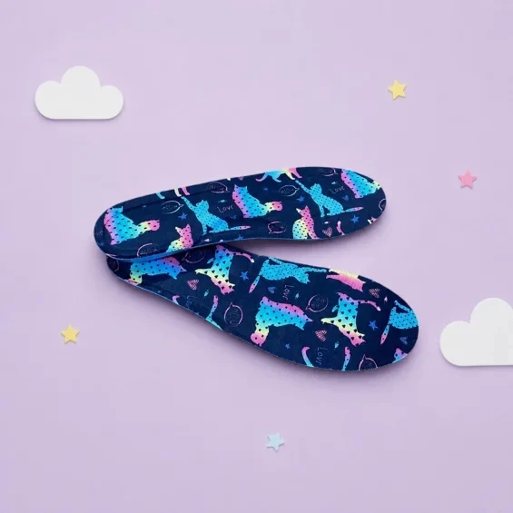 BLACK FLEX CAT LOVE MEMORY FOAM DARBE EMİCİ DİGİTAL BASKILI HAFIZALI ÇOCUK İÇ TABANLIK ürün görseli 1