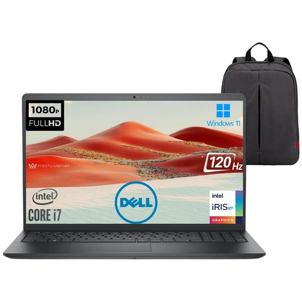 Vostro 3530 P15 Intel Core I7-1355U 32GB 512GB SSD 15.6" Fhd 120Hz Windows 11 Pro Taşınabilir Bilgisayar (Çanta Hediyeli) ürün görseli 1