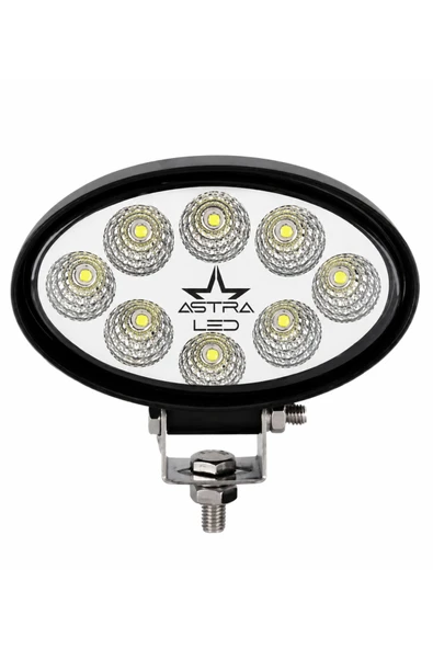 ASTRA LED Off Road Çalışma Lamba 10-30V 8 Led 24W Oval Siyah Tır Kamyon İş Makinesi Aydınlatma ürün görseli 1