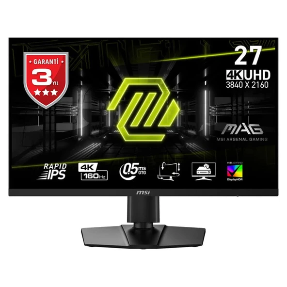 MSI MAG 274UPF E2 27" 0.5 ms 4K Pivot IPS 160 Hz Oyuncu Monitörü Outlet ürün görseli 1