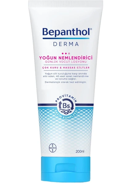 Bepanthol Derma Yoğun Nemlendirici Günlük Vücut Losyonu 200 Ml L Çok Kuru Ve Hassas Ciltler Bepan-17 ürün görseli 1