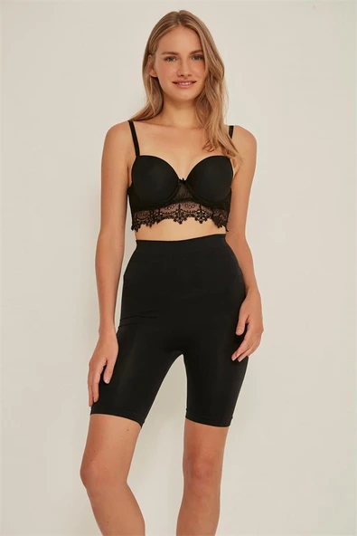 Arias Closet Siyah Mi Emay 3005 Uzun Paçalı Boxer Korse ürün görseli 1