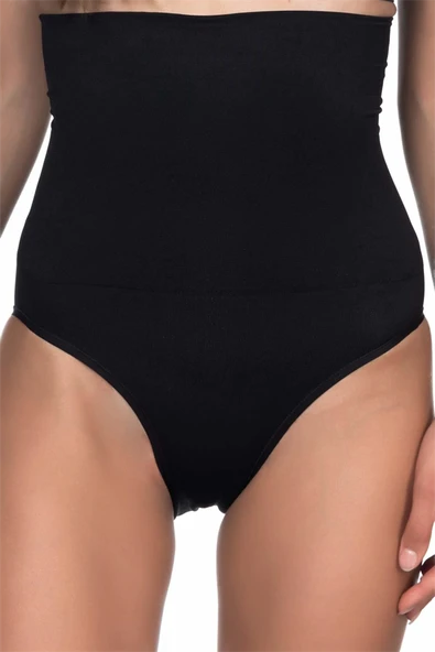 Siyah Yüksek Bel Double Slip Korse ürün görseli 1