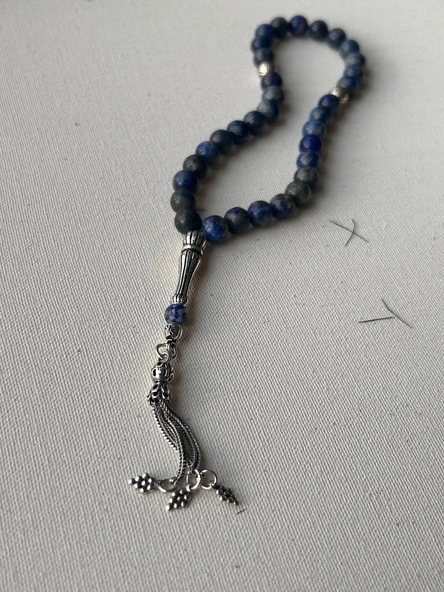 925 ayar gümüş lapis lazuli tesbih ürün görseli 1