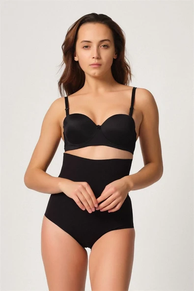 Arias Closet Siyah Mi Emay 2708 Yüksek Bel Kesim Slip Hayalet Korse ürün görseli 1
