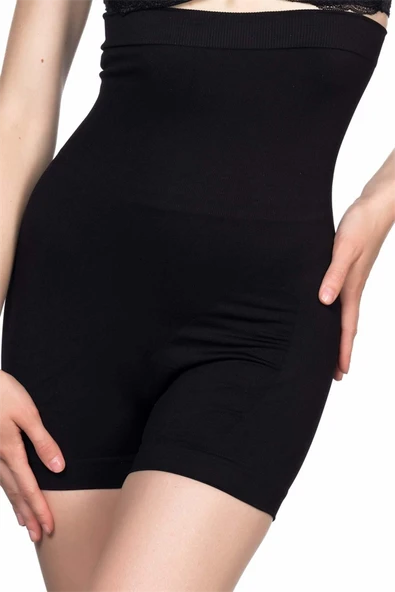 Arias Closet Siyah Mi Emay 2047 Yüksek Bel Boxer Korse ürün görseli 1