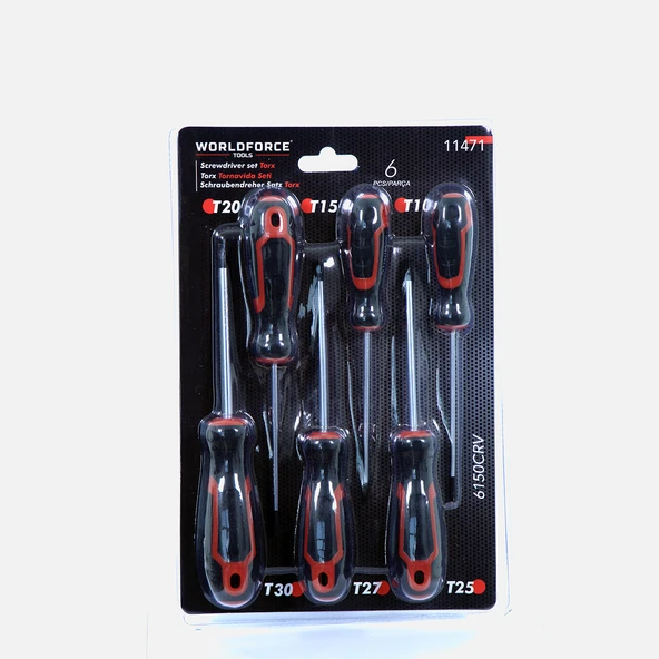 Worldforce Torx Tornavida Seti 6 Parça 6150CRV 11471 ürün görseli 1