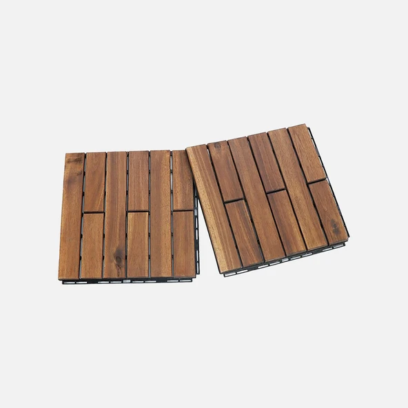 Akasya Ahşap Yer Döşemesi Kahverengi 5 Adet 30*30*2 cm (5'li Paket) ürün görseli 1