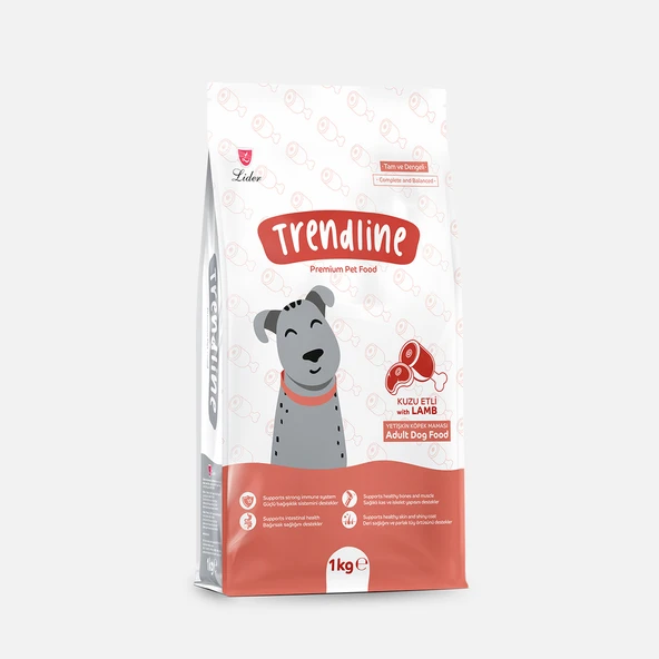 Trendline Dog Kuzu Etli Yetişkin Köpek Maması 1 Kg (6'li Paket) ürün görseli 1