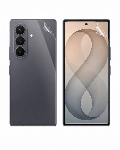 Samsung Galaxy Z Fold 8 Ultra Uyumlu 2 Ön 1 Arka Body Şeffaf Ultra koruyucu Nano Jelatin ürün görseli 1