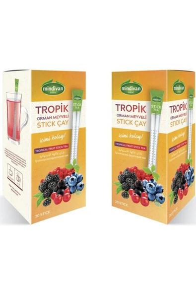 Mindivan Tropik Meyveli Stick Çay 20'li x 2 Kutu ürün görseli 1