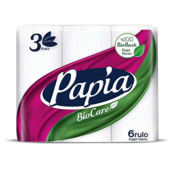 Papia Biocare Kağıt Havlu 6'lı (5'li Paket) ürün görseli 1