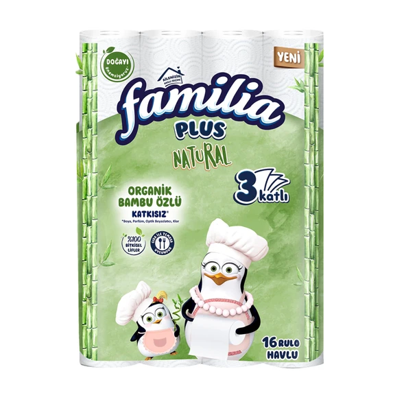 Familia Plus Natural Havlu 16'lı (3'li Paket) ürün görseli 1