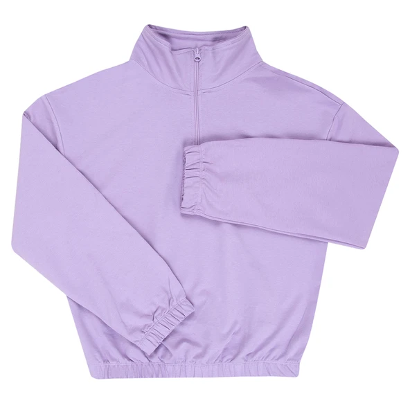 Bella Dossi Yarım Fermuarlı Kadın Sweat Lila M (2'li Paket) ürün görseli 1