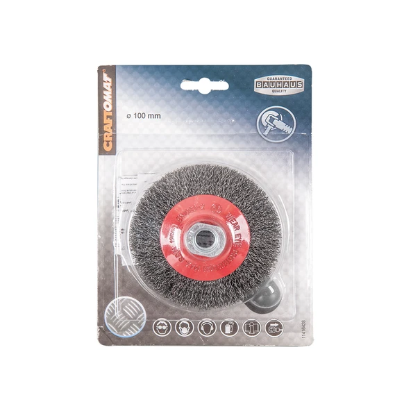 Craftomat M14 100 mm Tel Fırça (3'li Paket) ürün görseli 1