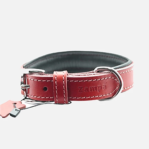Zampa Classic M Köpek Boyun Tasması Kırmızı 54 cm (4'li Paket) ürün görseli 1