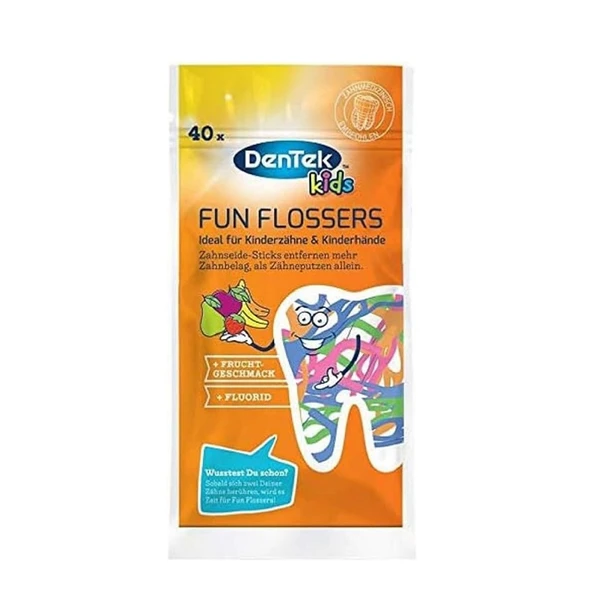 Dentek Fun Flossers Kids Renkli Diş Arası 40lı ürün görseli 1