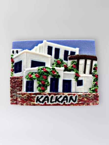 KALKAN Polyester Kabartmalı Magnet 7,5 x 5,5 cm Dekoratif Hediyelik Buzdolabı Süsü (Kod:1638) ürün görseli 1