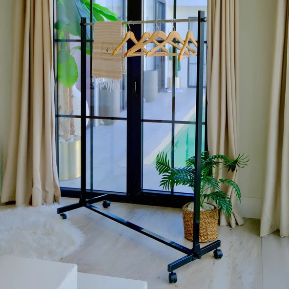 Tekerlekli Ayaklı Askılık 80 cm ürün görseli 1