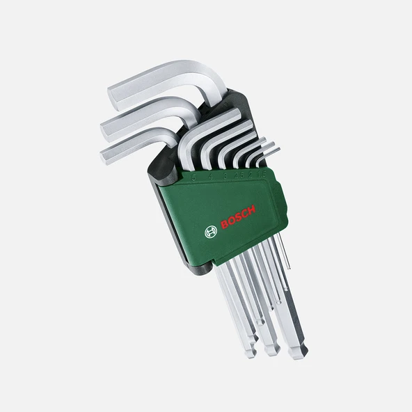 Bosch Alyan Anahtar Takımı Hex 9 Parça (2'li Paket) ürün görseli 1