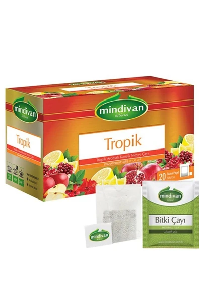 Mindivan Tropik Orman Meyveli Çayı 20'li Süzen Poşet ürün görseli 1