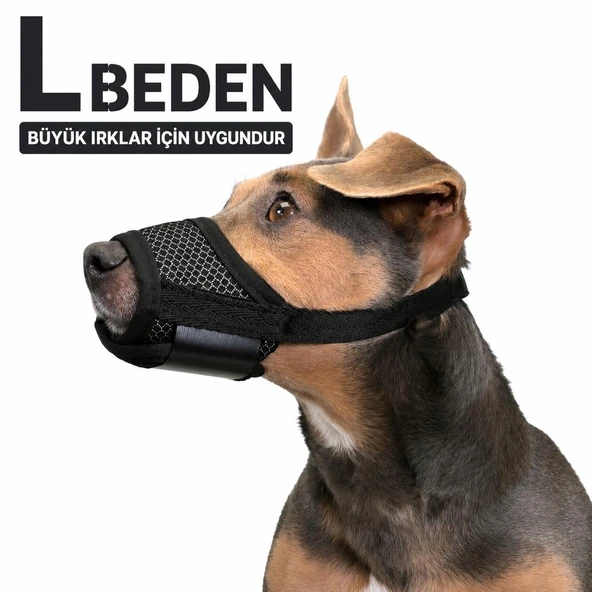 Valkyrie L Beden Köpek Ağızlığı Fileli Nefes Alabilen Ayarlanabilir Cırtlı Güvenli Köpek Ağızlığı ürün görseli 1