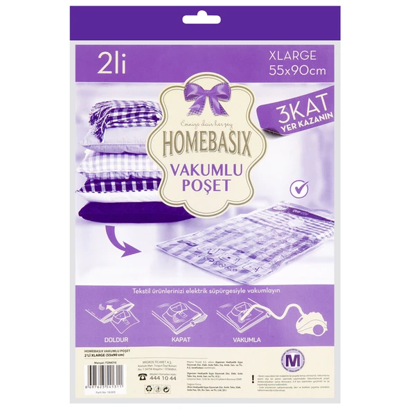 Homebasix Vakumlu Hurç 2'Li Xl (4'li Paket) ürün görseli 1