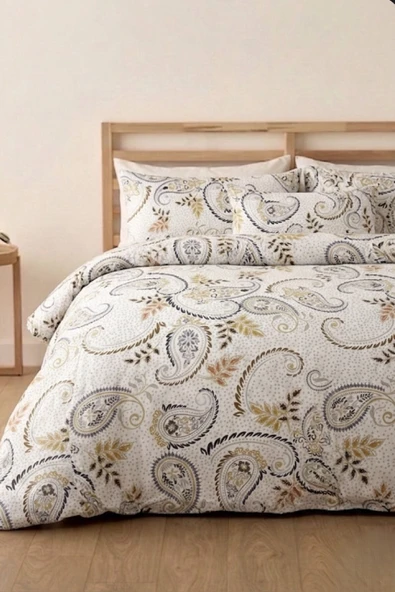 LaLiva Premium A Kalite Nevresim Takımı -Çarşafı Lastikli -%100 Organik Pamuk- Çift Kişilik-Şal ürün görseli 1