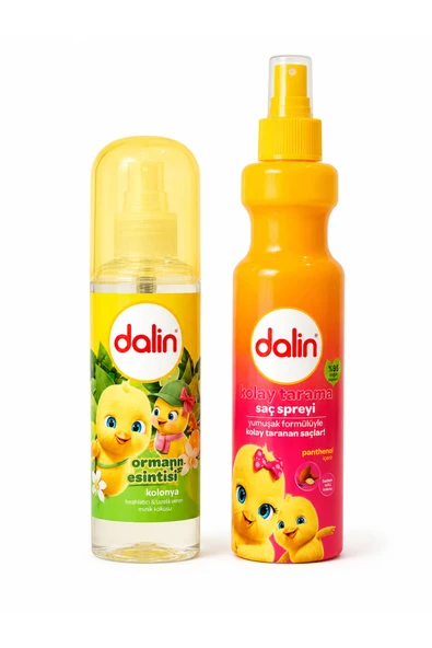 Dalin Bebek Saç Bakım ve Kolonya Seti - 200 ml Kolay Tarama Spreyi + 150 ml Orman Esintisi Bebek Kolonyası ürün görseli 1