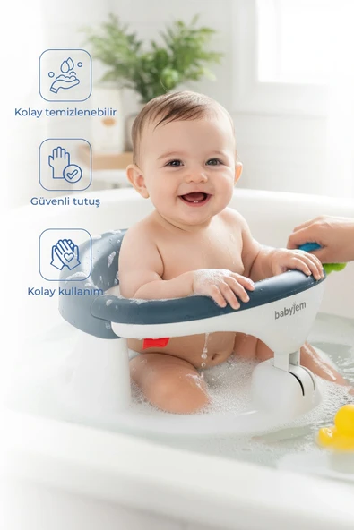 Babyjem Yandan Açılır Banyo & Mama Oturağı Indigo ( TEKLİDİR ) ürün görseli 1
