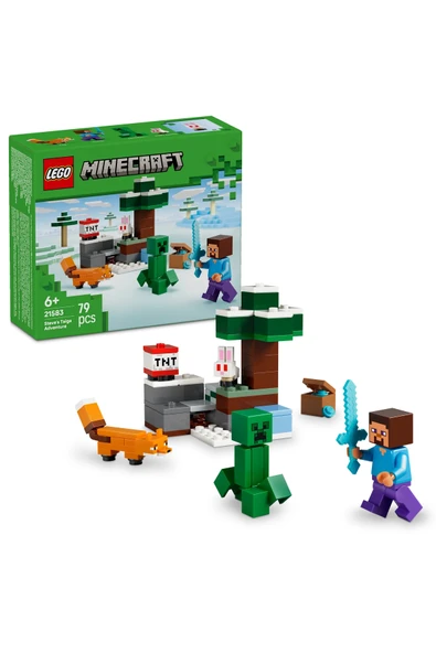 LEGO ® Minecraft® Steve’in Tayga Macerası 21583 - 6+ Yaratıcı Oyuncak Yapım Seti (79 Parça) ürün görseli 1