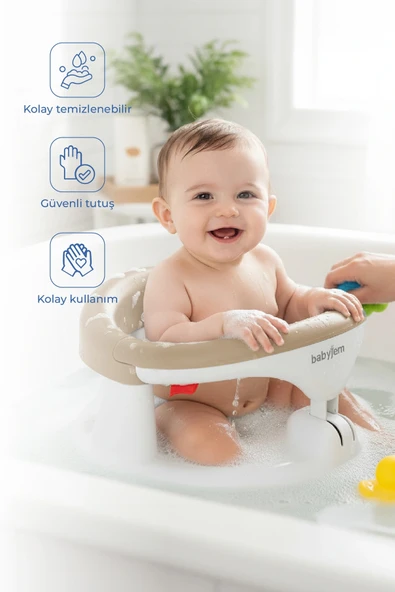 Babyjem Yandan Açılır Banyo & Mama Oturağı Taş ürün görseli 1