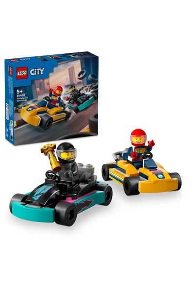 LEGO ® City Go-Kartlar ve Yarış Sürücüleri 60400 - 5+ Çocuklae için Yaratıcı Oyuncak Yapım Seti (99P) ürün görseli 1