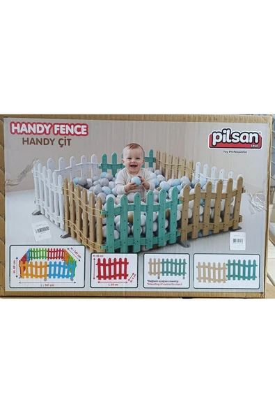 PİLSAN Handy 8'li Bebek Oyun Parkı Çiti Pastel Renkler Çocuk Aktivite Alanı ürün görseli 1