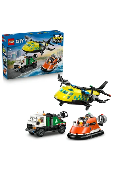 LEGO ® City Uçak, Servis Kamyonu ve Hoverkraft Karışımı 60505- 7+ Yaratıcı Oyuncak Yapım Seti (990 Parça) ürün görseli 1