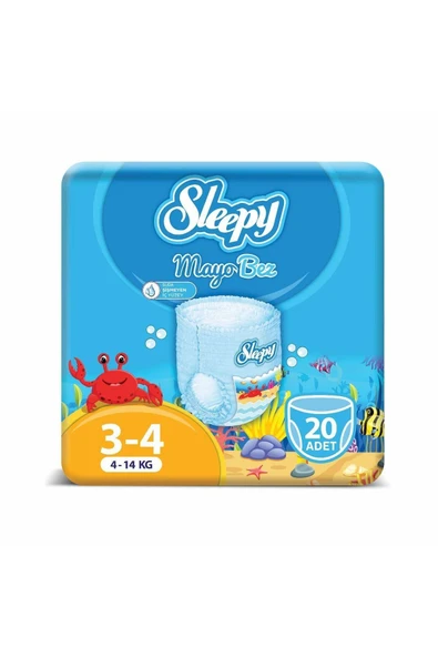 Sleepy Mayo KÜLOT Bez 3-4 Numara Maxi 20 Adet (4-14kg) ürün görseli 1