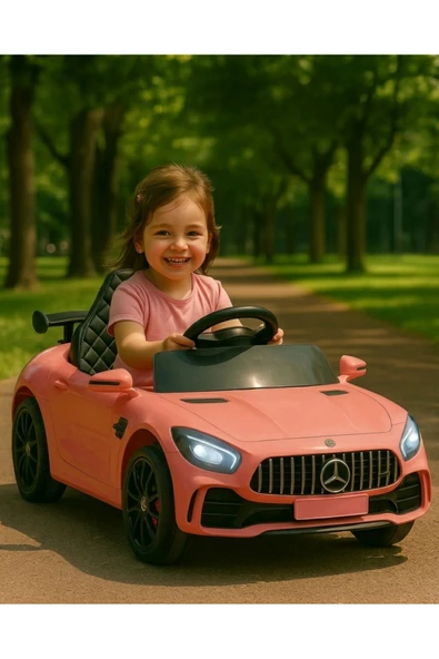 BabyHope 444 Gtr Sport 12V Uzaktan Kumandalı Akülü Araba - Pembe Lüks Çocuk Aracı ürün görseli 1