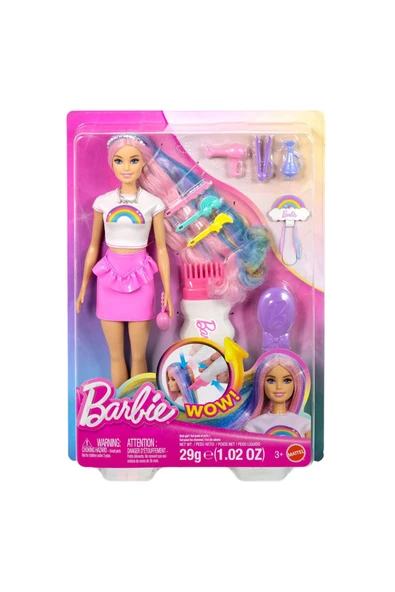 Barbie Gökkuşağı Saçlar Bebeği Sarı Saçlı JJP06-JJP07 ürün görseli 1