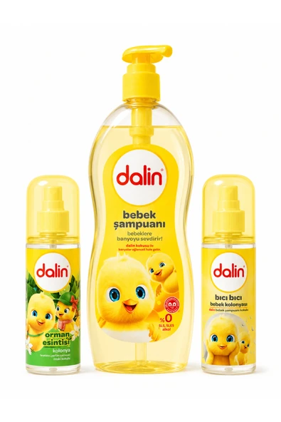 Dalin Bebek Banyo ve Ferahlık Seti - 700 ml Bebek Şampuanı + 150 ml Orman Esintisi + 100 ml Bıcı Bıcı Kolonyası ürün görseli 1