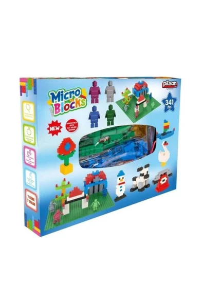 PİLSAN Akrobat Adamlı Micro Bloklar 341 Parça - Resim 7