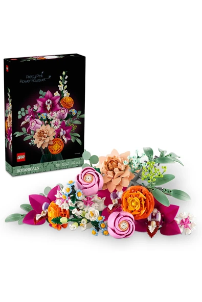 LEGO Botanicals Pembe Çiçek Buketi 10342 - 18+ Çiçek Model Yapım Seti (749 Parça ürün görseli 1