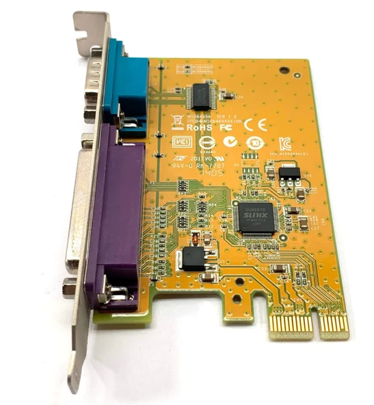SUNIX MIO6469A PCI Express RS232 Seri ve Paralel LPT Port Kartı ürün görseli 1