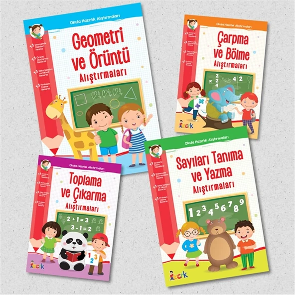 Okula Hazırlık Alıştırmaları Matematik 4 Kitap Set ürün görseli 1